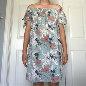 Floral off the shoulder dress